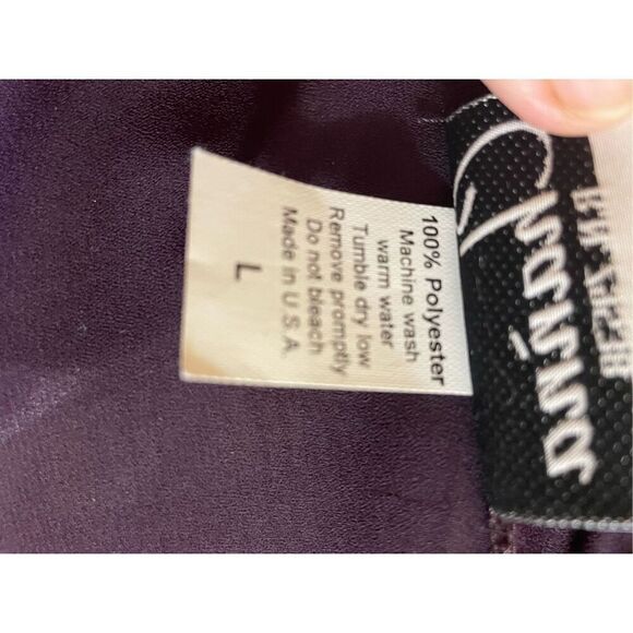 Channa Vintage Semi-Sheer Plum Open Blazer Long Sleeve Size Large - Picture 9 of 13